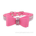 Hot Selling Fashionable Luxury Bowtie Rhinestone Dog Collar